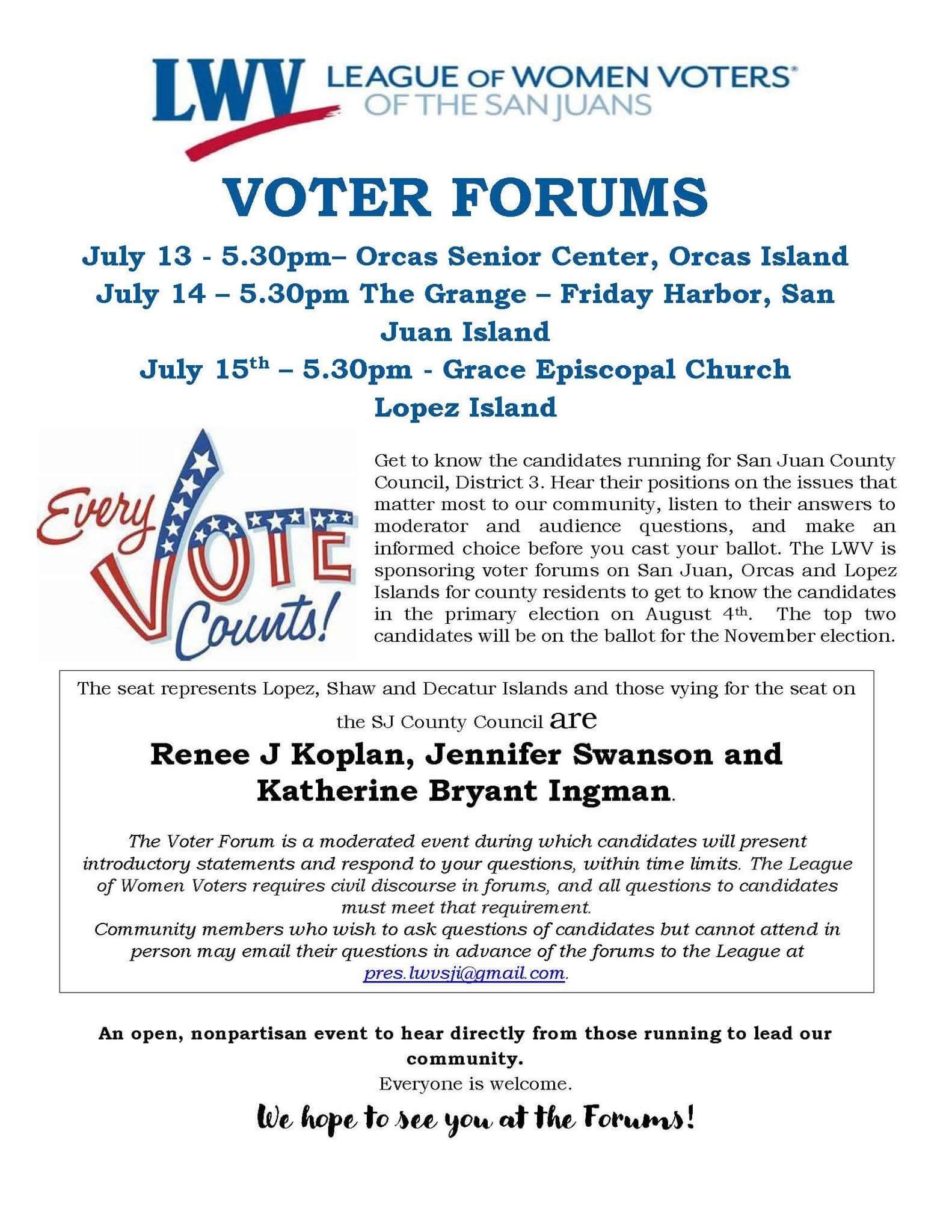 League of Women Voters
